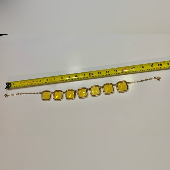 Kate Spade yellow faceted stone statement necklace - Picture 3 of 3